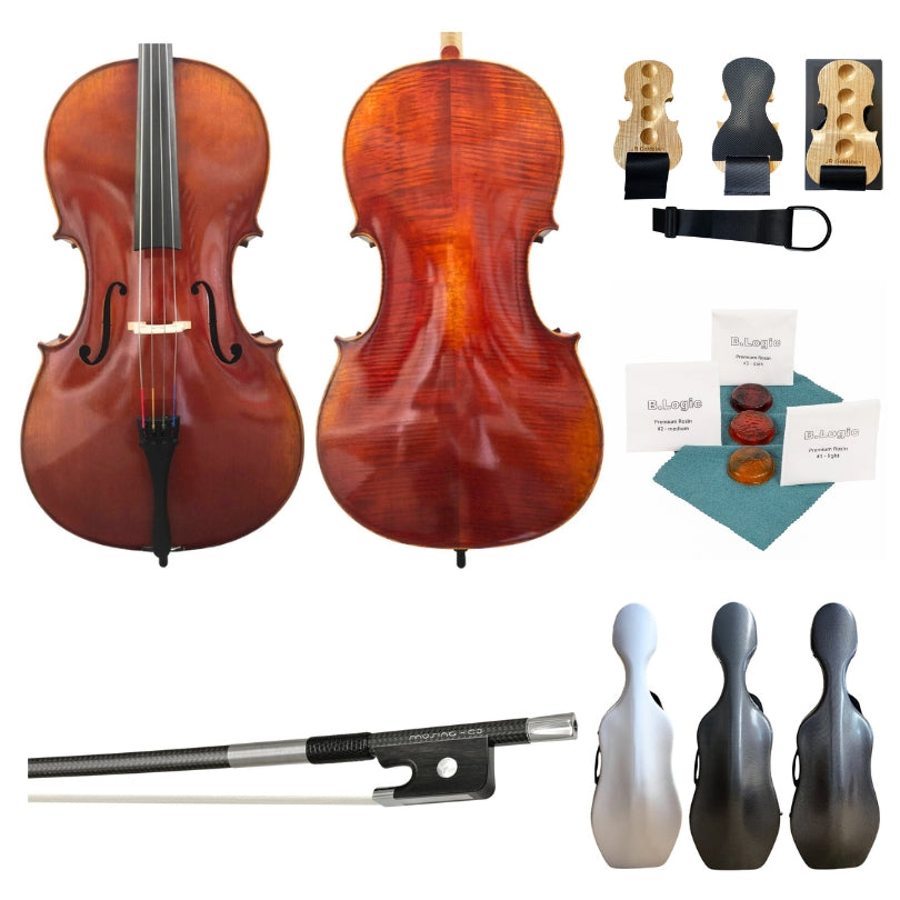 Cello-Set "Professional" inkl. Top Cello, Müsing Carbonbogen, Koffer