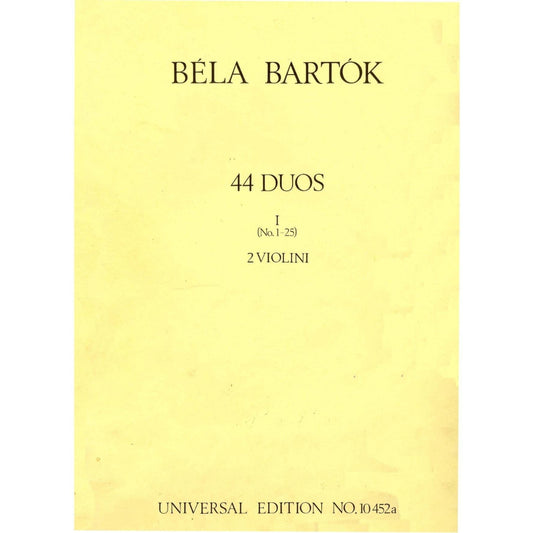 Bela Bartok: 44 Duos für 2 Violinen, 1. Band