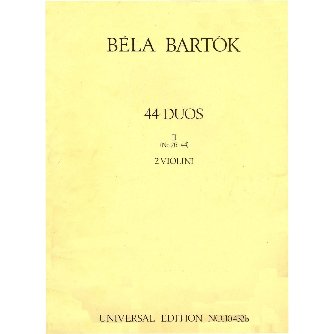 Bela Bartok: 44 Duos für 2 Violinen, 2. Band