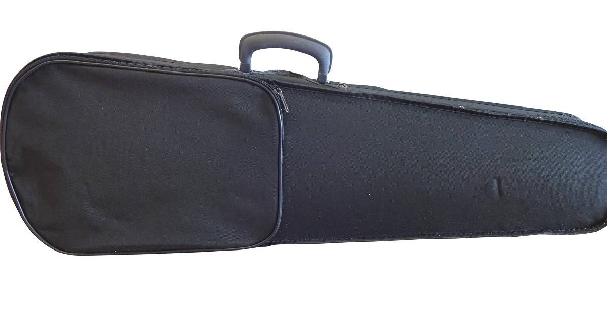 Form-Etui Violine, Geigenkasten "Giuseppe" Gr. 1/8 - 4/4, schwarz-dkl.-rot