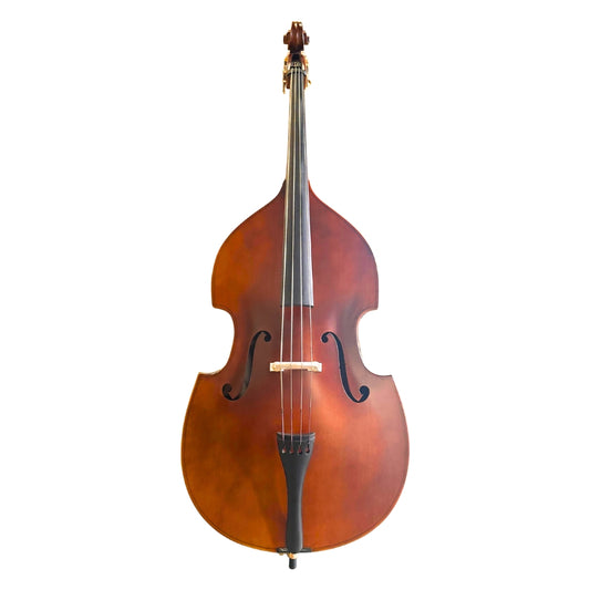 Kontrabass laminiert, Ebenholz-Griffbrett, verstellbarer Steg, mit Tasche, Gr. 1/16