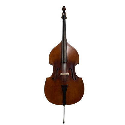Kontrabass laminiert, Ebenholz-Griffbrett, verstellbarer Steg, mit Tasche, Gr. 1/4