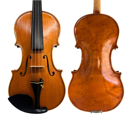 Violine aus rumänischer Meisterwerkstatt, Vogelaugen-Ahorn