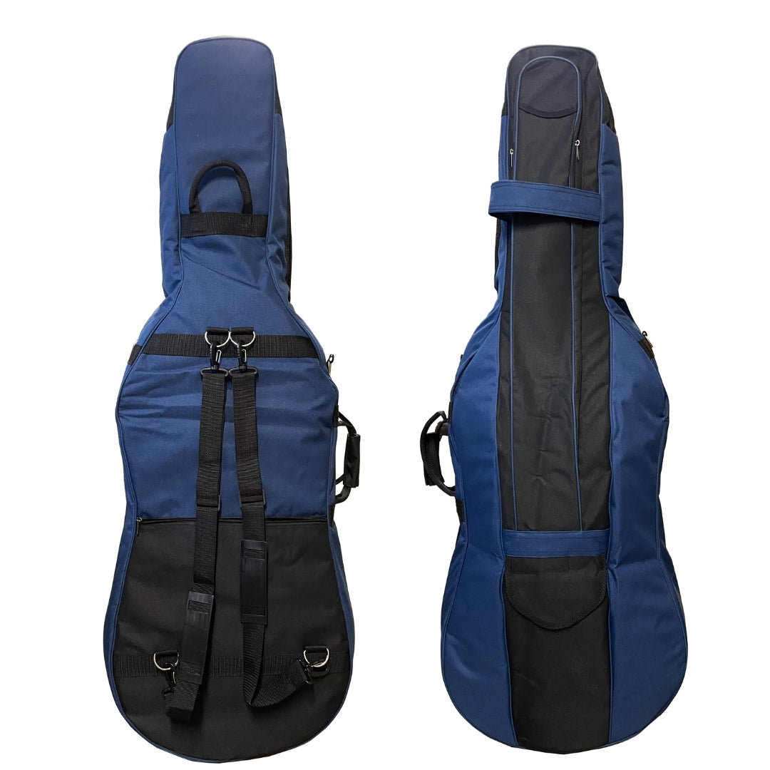 Cello-Tasche 20 mm "Vittorio", blau/schwarz, Gr. 1/4 - 4/4