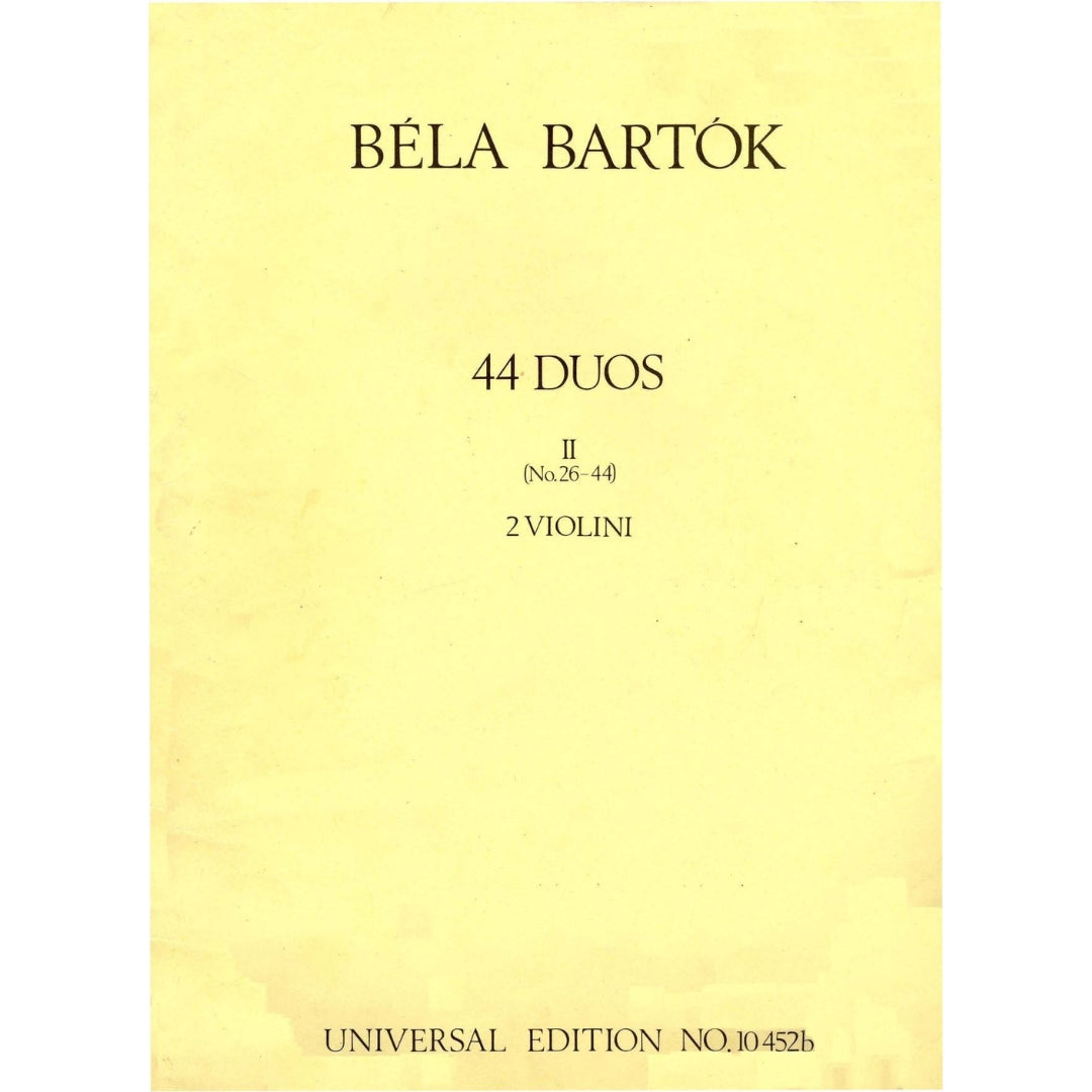 Bela Bartok: 44 Duos für 2 Violinen, 2. Band